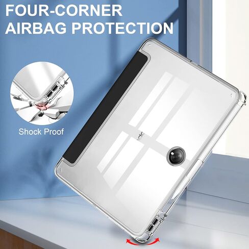 Smart Case with Pen Holder for OnePlus Pad (2023) 11.6 inch, Ratesell Transparent Hard Shell Back Trifold Smart Cover Protective Slim Case for OnePlus Pad/Oppo Pad 2 Apricot in Saudi Arabia
