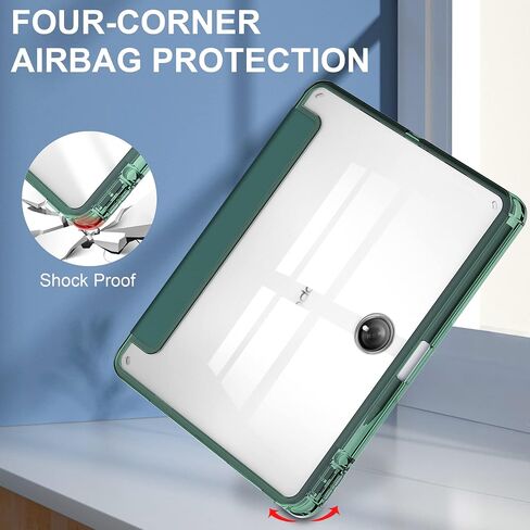 Smart Case with Pen Holder for OnePlus Pad (2023) 11.6 inch, Ratesell Transparent Hard Shell Back Trifold Smart Cover Protective Slim Case for OnePlus Pad/Oppo Pad 2 Apricot in Saudi Arabia