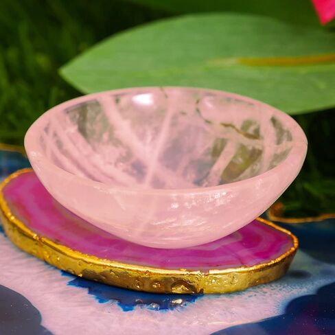 FASHIONZAADI Black Decorative Bowl - Wiccan Altar Supplies - Bowl Decor - Living Room Accessories - Reiki Gifts - Black Tourmaline Crystal - Good Luck - Home Decor Tray Dish in Kuwait