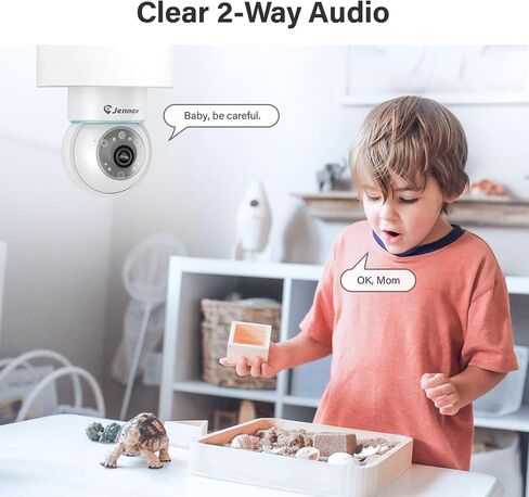 Jennov 5MP Light Bulb Security Camera Wireless Outdoor IP66 Waterproof - 5Ghz&2.4Ghz Indoor Cameras for Home Security, 360° Lightbulb Socket Camera, Color Night Vision, Motion Detect, Auto Tracking in Saudi Arabia