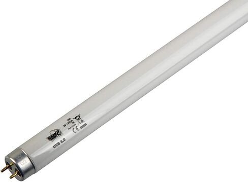LUCKY HERP 5.0 UVB Fluorescent Tube Terrarium Lamp for Tropical Reptiles - T8,15 Watts,18 Inches in Saudi Arabia