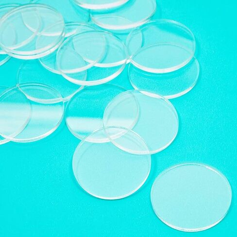 Bright Creations 3mm Clear Acrylic Disks, Round Circles for Arts and Craft Supplies (2.25 in Diameter, 20 Pack) in Saudi Arabia