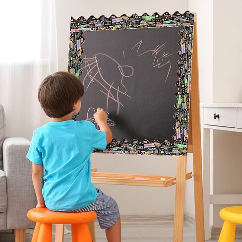 durony 65.6 Feet Inspirational Quota Bulletin Board Boarder Scalloped Border Trims for Back to School Decoration in Saudi Arabia