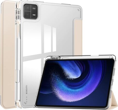 Smart Case with Pen Holder for Xiaomi Pad 6 / Pad 6 Pro (2023) 11 inch, Ratesell Transparent Hard Shell Back Trifold Smart Cover Protective Slim Case for Xiaomi Mi Pad 6 /Pad 6 Pro Blue in Saudi Arabia