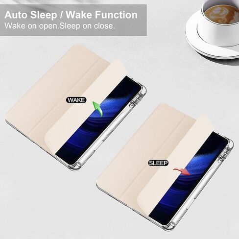 Smart Case with Pen Holder for Xiaomi Pad 6 / Pad 6 Pro (2023) 11 inch, Ratesell Transparent Hard Shell Back Trifold Smart Cover Protective Slim Case for Xiaomi Mi Pad 6 /Pad 6 Pro Blue in Saudi Arabia