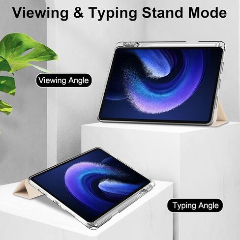 Smart Case with Pen Holder for Xiaomi Pad 6 / Pad 6 Pro (2023) 11 inch, Ratesell Transparent Hard Shell Back Trifold Smart Cover Protective Slim Case for Xiaomi Mi Pad 6 /Pad 6 Pro Blue in Saudi Arabia