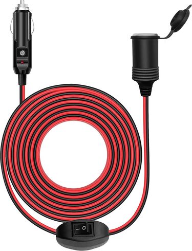 CYNROFVEN 12V Extension Cord - Reliable 12V Cigarette Lighter Plug with On Off Switch - Versatile Extension Socket for Vehicles in Saudi Arabia
