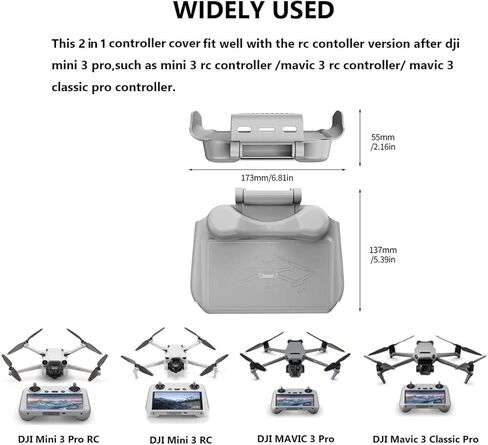 غطاء حماية من الشمس Mini 3 Pro، غطاء حماية لجهاز التحكم 2 في 1، واقي من الشمس لـ DJI RC Mini 3/Mini 3 Pro RC، غطاء شاشة حماية للتحكم عن بعد، ملحقات الطائرة بدون طيار (لوحدة التحكم DJI RC) in Kuwait