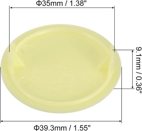 uxcell 20Pcs Hinge Hole Covers, 35mm(1 3/8") Dia Plastic Concealed Hole Cover Round Flush Type Caps for Furniture Cabinet Cupboard, Black in Saudi Arabia