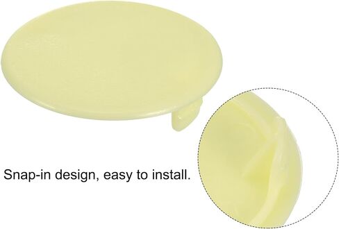uxcell 20Pcs Hinge Hole Covers, 35mm(1 3/8") Dia Plastic Concealed Hole Cover Round Flush Type Caps for Furniture Cabinet Cupboard, Black in Saudi Arabia