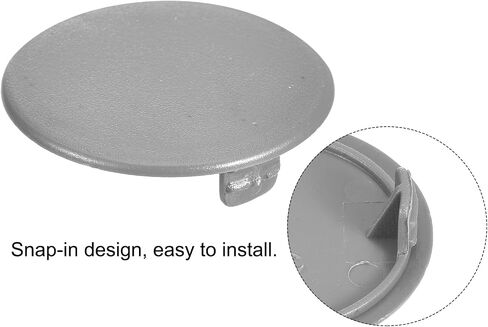 uxcell 20Pcs Hinge Hole Covers, 35mm(1 3/8") Dia Plastic Concealed Hole Cover Round Flush Type Caps for Furniture Cabinet Cupboard, Black in Saudi Arabia