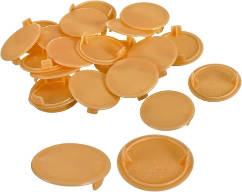 uxcell 20Pcs Hinge Hole Covers, 35mm(1 3/8") Dia Plastic Concealed Hole Cover Round Flush Type Caps for Furniture Cabinet Cupboard, Black in Saudi Arabia