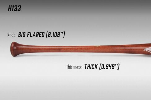 Spark H133 Wooden Baseball Bat Maple Wood Gamebat Practice Training Bat [Made in Japan] with Coupon at Checkout in Kuwait