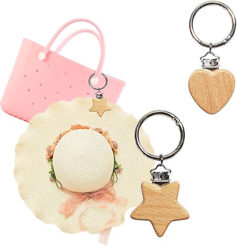 Dasezsdt Hat Clip for Bogg Bag Hat Holder for Bogg Bag chain Hat Holder Heart-shaped Handbag Backpack Purse Outdoor Travel Accessory Bogg Bag Accessories in Kuwait