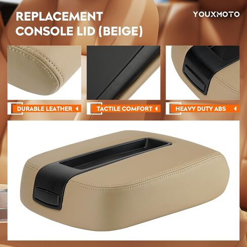 Youxmoto Center Console Lid 2007-2014 Fit for Chevy Silverado 1500 2500 3500/Suburban/Avalanche, Armrest Cover Fit for GMC Sierra 2008 2009 2010 2011 2012 2013, Only fits Full Central Floor Consoles in Saudi Arabia