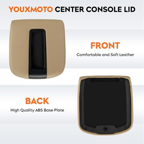 Youxmoto Center Console Lid 2007-2014 Fit for Chevy Silverado 1500 2500 3500/Suburban/Avalanche, Armrest Cover Fit for GMC Sierra 2008 2009 2010 2011 2012 2013, Only fits Full Central Floor Consoles in Saudi Arabia