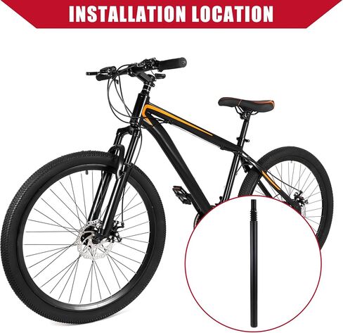 عمود مقعد الدراجة / مقعد الدراجة الداخلي إلى الدراجة الجبلية MTB / مضاعف سبائك الألومنيوم الحديد 31.8x550mm / 1 قطعة أسود in Saudi Arabia