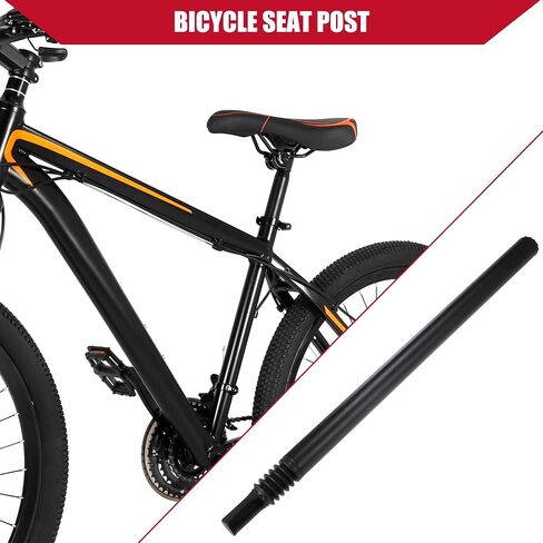 عمود مقعد الدراجة / مقعد الدراجة الداخلي إلى الدراجة الجبلية MTB / مضاعف سبائك الألومنيوم الحديد 31.8x550mm / 1 قطعة أسود in Saudi Arabia