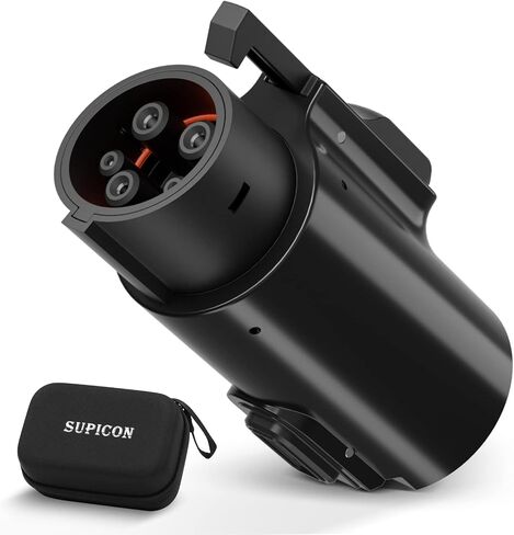 Max 80Amp J1772 EVs Adapter, Tesla to J1772 EVs Charge Adapter with Free Travel Case, EV Charger Adapter with Anti-Drop Lock, Working on Tesla High Powered Wall Connector, Destination Charger in Saudi Arabia