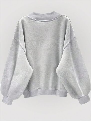 SOLY HUX Women's Plus Size Sweatshirt V Neck Drop Shoulder Long Sleeve Casual Pullover Tops in Saudi Arabia