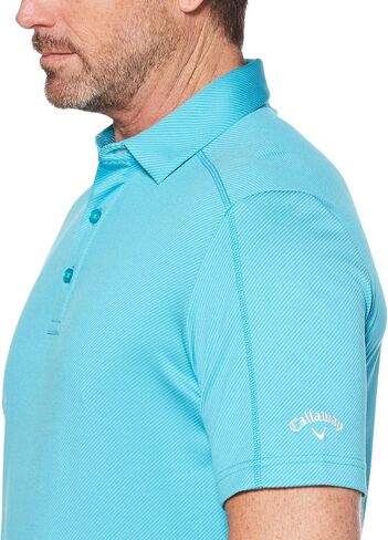 قميص بولو جولف رجالي كبير وطويل Opti-dri من قماش الجاكار بأكمام قصيرة من Callaway in Saudi Arabia
