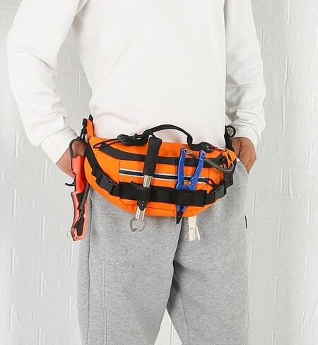 Fishing Tackle Bag with Adjustable Waist Strap, Waterproof fishing waist pack fly fishing bag tactical fanny pack for Fishing, Kayaking, Camping, Hiking in Kuwait