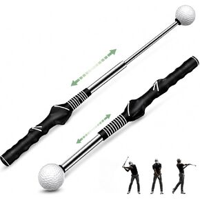 HRUIYL Retractable Golf Swing Trainer, Golf Grip Trainer, Golf Training Aid for Warm-Up, Golf Swing Training Aid, Grip Trainer Golf Club, Strength & Tempo Training for Chipping Hitting in Kuwait