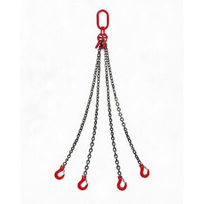 Chain Sling 5/16 Inch x 5 ft Engine Lift Chain G80 Alloy Steel Engine Chain Hoist Lifts 3 Ton with 4 Leg Grab Hooks Used in Mining, Machinery, Ports, Building in Saudi Arabia