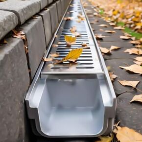 Trench Drain 4 Inch Wide Metal Grate for Driveway, Shower, and Garage Floor Drainage, Concrete Channel Drain System, Heavy-Duty Construction, Easy Installation in Saudi Arabia