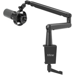 FIFINE Dynamic Microphone and Low Profile Arm Stand Set, XLR/USB Podcast Recording PC Mic for Vocal Streaming Bundle with Metal Boom Arm, Mute Button, Headphones Jack for Gaming Studio (K688+BM88) in Saudi Arabia