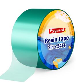 2 Rolls Resin Tape 2IN×108FT Total Epoxy Tape High Temperature Resistant 220°C, No Residue Easy Peel, Epoxy Resin Tape for DIY Jewelry River Table Molding Powder Coating, 2Rolls×1.96In×54Ft in Kuwait