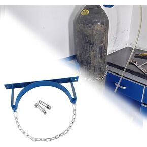 Oxygen Cylinder Rack,Adjustable Steel Propane Bottle Holder with Wall Mount Bracket, Fixed Shelf for Gas Cylinder & Fire Extinguisher, Ideal for Laboratory & Factory (Large 39.4in/ in Kuwait