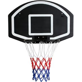 Rakon Wall Mounted Basketball Hoop Indoor Outdoor, 28.5" x 18" Shatterproof Backboard & Steel Rim Set, Door or Wall Mount Basketball Goal for Bedroom, Garage, Patio, Backyard in Saudi Arabia