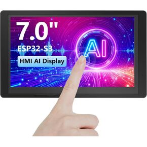 شاشة ESP32، شاشة لمس HMI ESP32-S3 IPS متقدمة 7 بوصة مع حافظة أكريليك، تدعم تفاعل الكلام بالذكاء الاصطناعي، دقة 800 × 480، تردد يصل إلى 240 ميجاهرتز، متوافقة مع Arduino، ESP-IDF in Kuwait