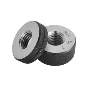 M40-M70*2 1SET(1*GO+1*NOGO)6G Metric Fine Tooth Thread Ring Gauge Accuracy Measure Tool(M51X2 6G) in Kuwait