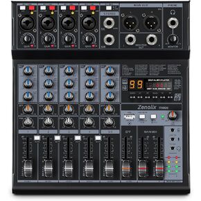 لوحة صوت لخلاط الصوت RM06 6 قنوات، واجهة صوت USB لخلاط بلوتوث، خلاط DJ مع مدخلين كومبو XLR، تسجيل 24 بت 192 كيلو هرتز، وحدة تحكم خلط للبث المباشر للبودكاست في الاستوديو المنزلي in Kuwait
