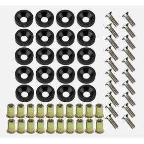 20-Piece Engine Dress up Kit: Aluminum Washers, Bolts & Rivet Nuts (Black) in Kuwait