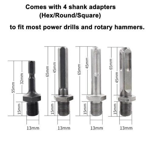 Wood Splitter Drill Bit Set, Firewood Log Splitting Drill Bits, 32mm 45mm Heavy Duty Screw Cone Splitter with Hex Shank & Detachable Handles for Electric Drill in Kuwait