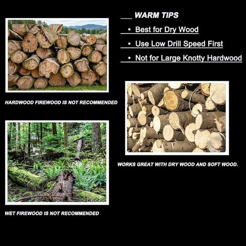 Wood Splitter Drill Bit Set, Firewood Log Splitting Drill Bits, 32mm 45mm Heavy Duty Screw Cone Splitter with Hex Shank & Detachable Handles for Electric Drill in Kuwait