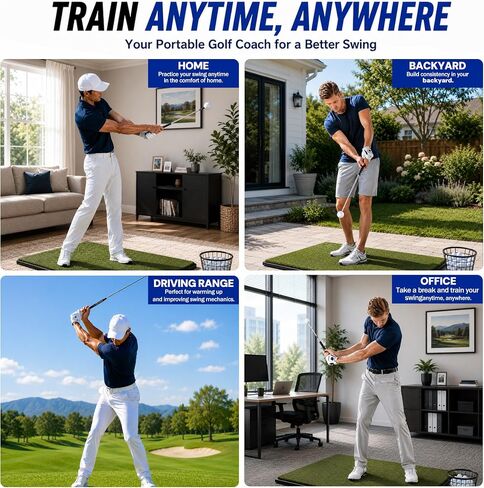 HRUIYL Retractable Golf Swing Trainer, Golf Grip Trainer, Golf Training Aid for Warm-Up, Golf Swing Training Aid, Grip Trainer Golf Club, Strength & Tempo Training for Chipping Hitting in Kuwait