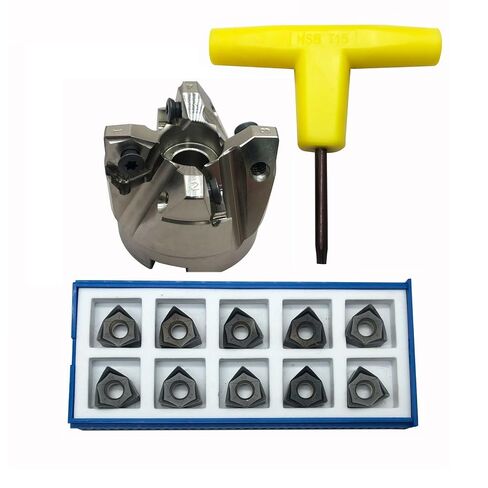 حامل طحن الوجه 50 مم/1.96 بوصة 50-22-4T CNC لنهاية مطحنة الوجه قاطع الطحن شانك مطحنة الوجه أربور twith MFWN90 050R-4T لإدراج WNMU (MFWN90 5022-4T+WNMU080608GM HRC20-45) in Kuwait