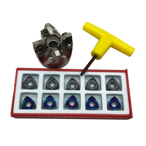 حامل طحن الوجه 50 مم/1.96 بوصة 50-22-4T CNC لنهاية مطحنة الوجه قاطع الطحن شانك مطحنة الوجه أربور twith MFWN90 050R-4T لإدراج WNMU (MFWN90 5022-4T+WNMU080608GM HRC20-45) in Kuwait