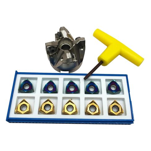 حامل طحن الوجه 50 مم/1.96 بوصة 50-22-4T CNC لنهاية مطحنة الوجه قاطع الطحن شانك مطحنة الوجه أربور twith MFWN90 050R-4T لإدراج WNMU (MFWN90 5022-4T+WNMU080608GM HRC20-45) in Kuwait
