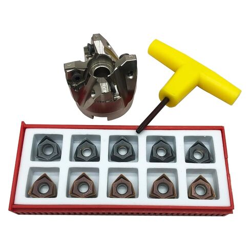 حامل طحن الوجه 50 مم/1.96 بوصة 50-22-4T CNC لنهاية مطحنة الوجه قاطع الطحن شانك مطحنة الوجه أربور twith MFWN90 050R-4T لإدراج WNMU (MFWN90 5022-4T+WNMU080608GM HRC20-45) in Kuwait