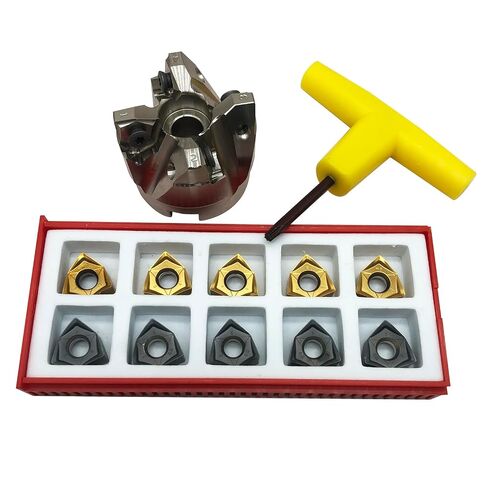 حامل طحن الوجه 50 مم/1.96 بوصة 50-22-4T CNC لنهاية مطحنة الوجه قاطع الطحن شانك مطحنة الوجه أربور twith MFWN90 050R-4T لإدراج WNMU (MFWN90 5022-4T+WNMU080608GM HRC20-45) in Kuwait