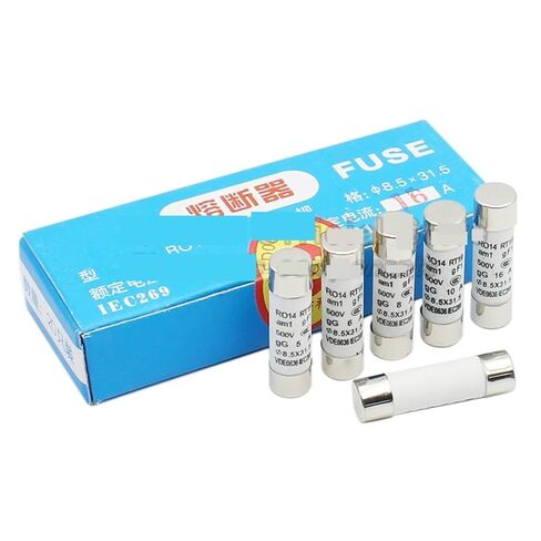 R014 8.5x31.5 Fast Blow Ceramic Fuse 8.5 * 31.5mm 500V 0.5A 1A 2A 3A 380V RT14(4A 8.5x31.5 10pcs) in Kuwait