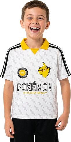 Pokemon Shirt, Oversized Soccer Shirts for Boys, Pikachu Kids Soccer Jersey, Boys T Shirts in Kuwait