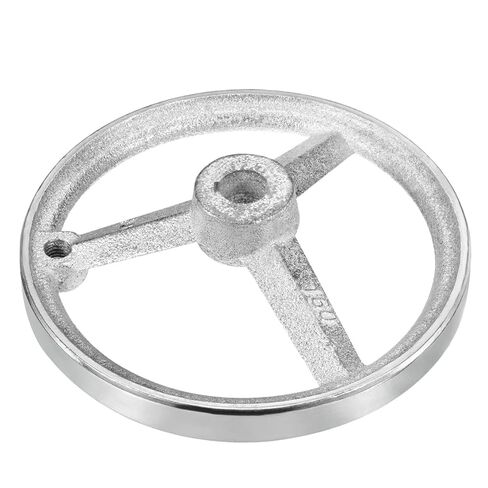 SEIWEI 200mm Diameter Rotary Handwheel, Cast Iron Chrome Plated Round Hand Wheel Detachable Hand Crank Revolving Handwheel with Handle for Lathe, Milling Machine in Saudi Arabia