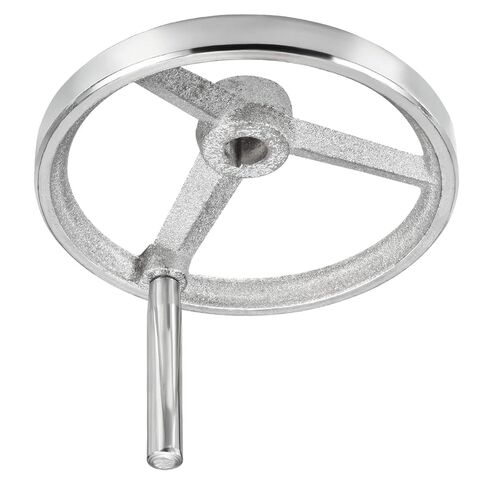 SEIWEI 200mm Diameter Rotary Handwheel, Cast Iron Chrome Plated Round Hand Wheel Detachable Hand Crank Revolving Handwheel with Handle for Lathe, Milling Machine in Saudi Arabia