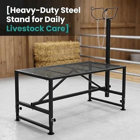 Generic Goat Rack Black Feeding Rack, Durable Stable Hay Holder, Reliable Wall-Mount Style, Space-Saving Design for Goat Barn, Farm, and Livestock Feeding in Kuwait